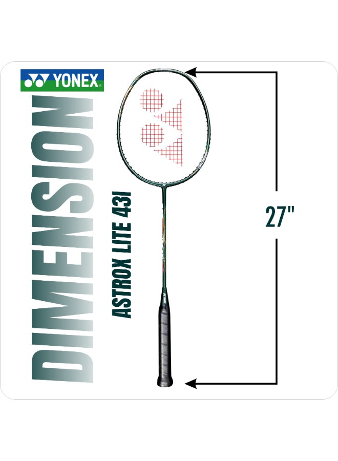 يونيكس مضرب تنس الريشة يونيكس جرافيت أستروكس لايت 43I مع غطاء كامل - إطار خفيف الوزن وعالي القوة لضربات ساحقة سريعة وتحكم وأداء شامل - Image 4